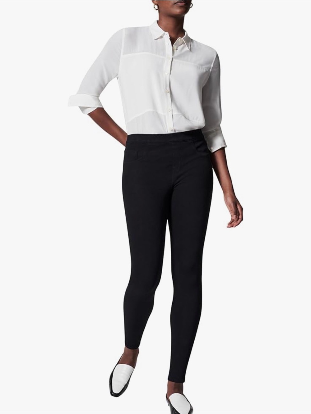 SPANX Jean-Ish Ankle Leggings Black Medium